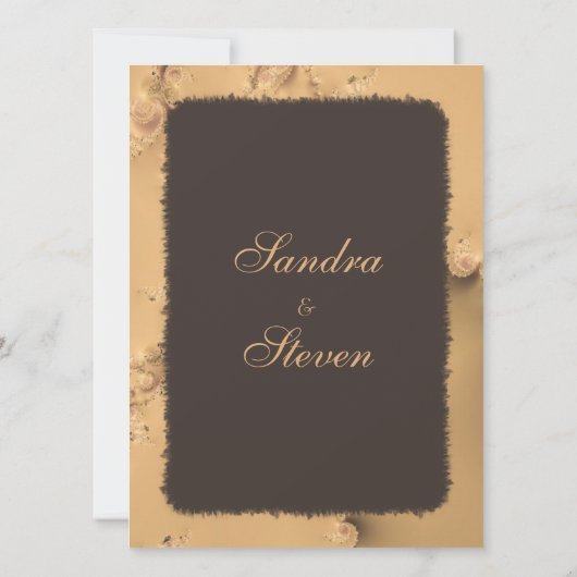 Faire-part de mariage d'élégance au chocolat (Dos)
