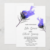 Faire-part de mariage d'élégance de la floraison a (Devant / Derrière)