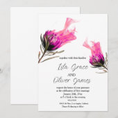 Faire-part de mariage d'élégance de la floraison a (Devant / Derrière)