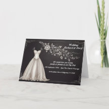 Faire-part de mariage d'élégance de robe mariage