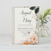 Faire-part de mariage d'élégance Flush Bloom (Debout devant)