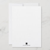 Faire-part de mariage d'élégance simple dahlia rou (Dos)