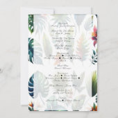 Faire-part de mariage d'élégance tropicale (Dos)