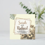 Faire-part de mariage d'élégance tropicale (Debout devant)