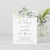 Faire-part de mariage d'élevage de plantes Eucalyp (Debout devant)