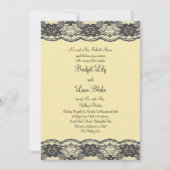 Faire-part de mariage Delicate et Lacy (jaune) (Devant)
