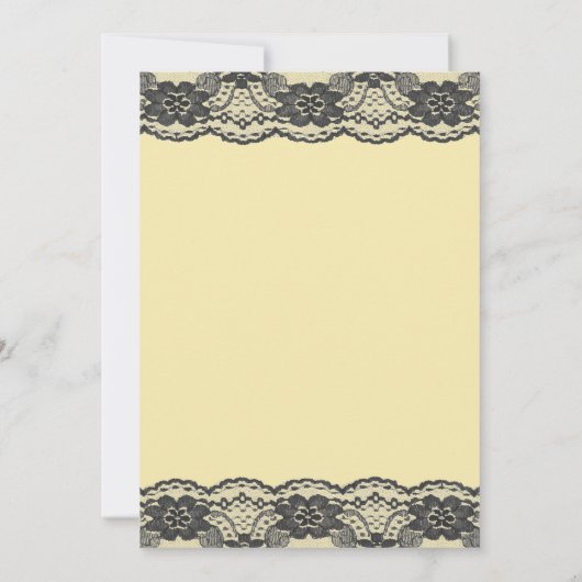Faire-part de mariage Delicate et Lacy (jaune) (Dos)