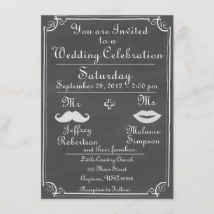Faire-part de mariage démodé de tableau