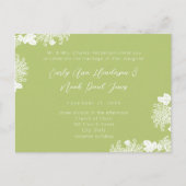 Faire-part de mariage d'enchantement vert (Devant)