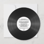 faire-part de mariage d'enregistrement de vinyle (Dos)