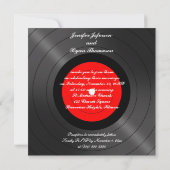 faire-part de mariage d'enregistrement vinyle (Dos)