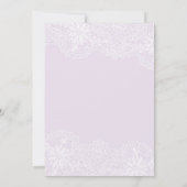 Faire-part de mariage dentelle lavande (Dos)