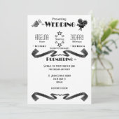 Faire-part de mariage d'équipe de cinéma moderne C (Debout devant)