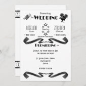 Faire-part de mariage d'équipe de cinéma moderne C (Devant / Derrière)