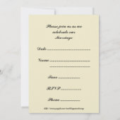 Faire-part de mariage des amours d'enfance (Dos)