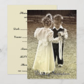 Faire-part de mariage des amours d'enfance (Devant / Derrière)