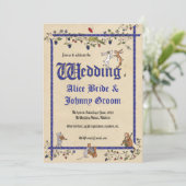 Faire-part de mariage des animaux médiévaux (Debout devant)