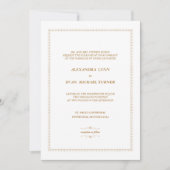 Faire-part de mariage des années 1920 d'art déco (Devant)