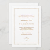 Faire-part de mariage des années 1920 d'art déco (Devant / Derrière)