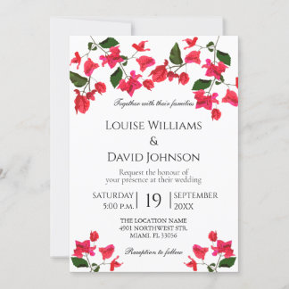 Faire-part de mariage des Bougainvilliers méditerr