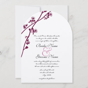 Faire-part de mariage des branches de Fleur sauvag