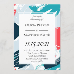 Faire-part de mariage des Caraïbes peint