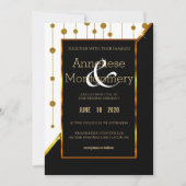 Faire-part de mariage des chaînes de points d'or n (Devant)