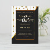 Faire-part de mariage des chaînes de points d'or n (Debout devant)