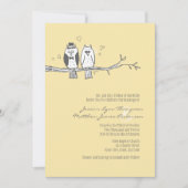 Faire-part de mariage des chouettes des mariées et (Devant)