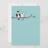 Faire-part de mariage des chouettes des mariées et (Dos)