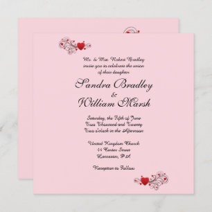 Faire-part de mariage des coeurs