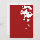 Faire-part de mariage des Coeurs blancs et rouges (Dos)