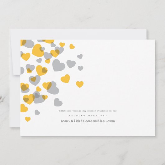 Faire-part de mariage des Coeurs modernes (Dos)