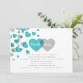 Faire-part de mariage des Coeurs modernes (Debout devant)
