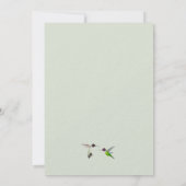 Faire-part de mariage des colibris (Dos)