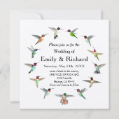 Faire-part de mariage des colibris (Devant)