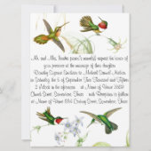Faire-part de mariage des colibris et des fleurs (Devant)