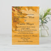 Faire-part de mariage des congés d'automne (Debout devant)