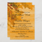 Faire-part de mariage des congés d'automne (Devant / Derrière)