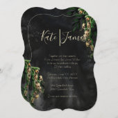 Faire-part de mariage des crânes de Snapdragon fon (Devant / Derrière)