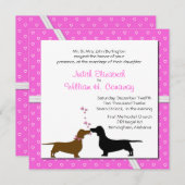 Faire-part de mariage des Dachshunds (Devant / Derrière)