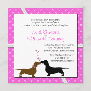 Faire-part de mariage des Dachshunds