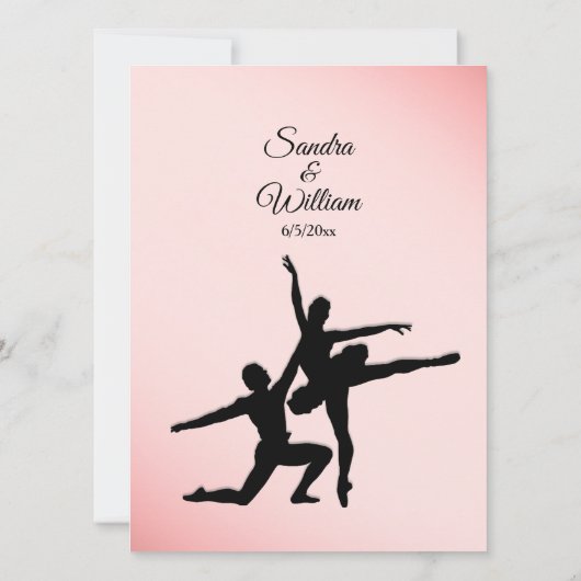 Faire-part de mariage des danseurs de ballet (Dos)