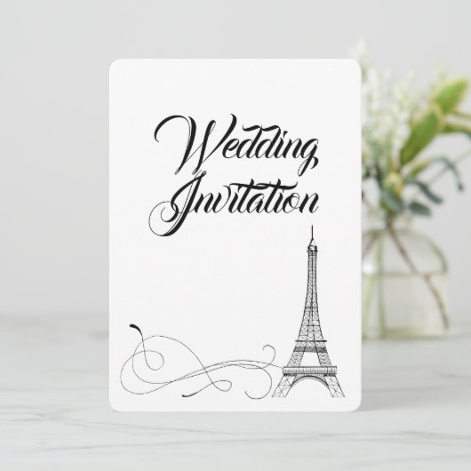 Faire-part de mariage des Doodles Parisiens (Debout devant)