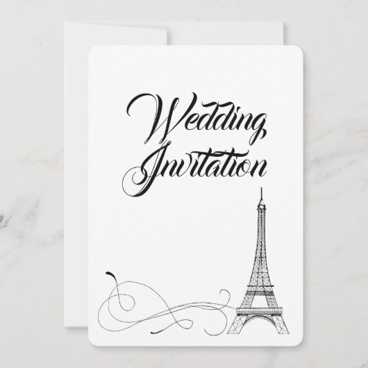 Faire-part de mariage des Doodles Parisiens (Devant)