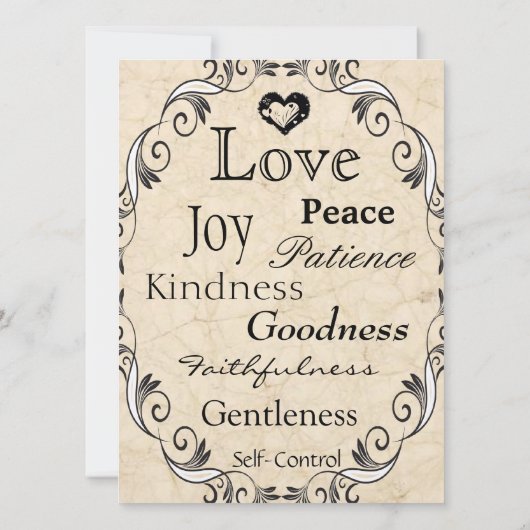 Faire-part de mariage des Écritures chrétiennes (Dos)