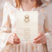 Faire-part de mariage des étoiles célestes d'or my