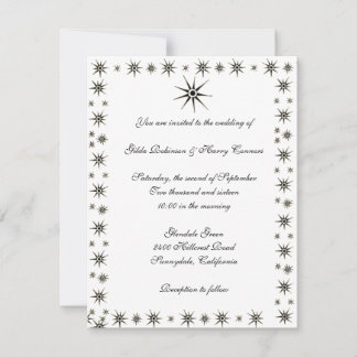 Faire-part de mariage des étoiles de Dingbat