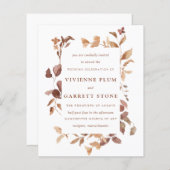 FAIRE-PART DE MARIAGE des feuilles d'automne éléga (Devant / Derrière)