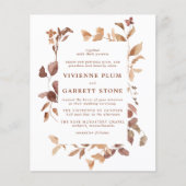 FAIRE-PART DE MARIAGE des feuilles d'automne éléga (Devant)